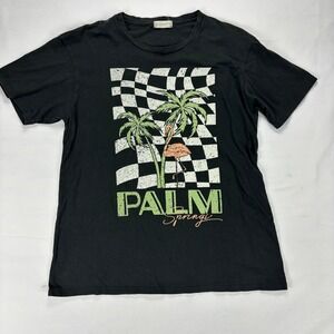 Altar'd State‎ Palm Springs Graphic T-Shirt Black Womens Medium Retro Tee